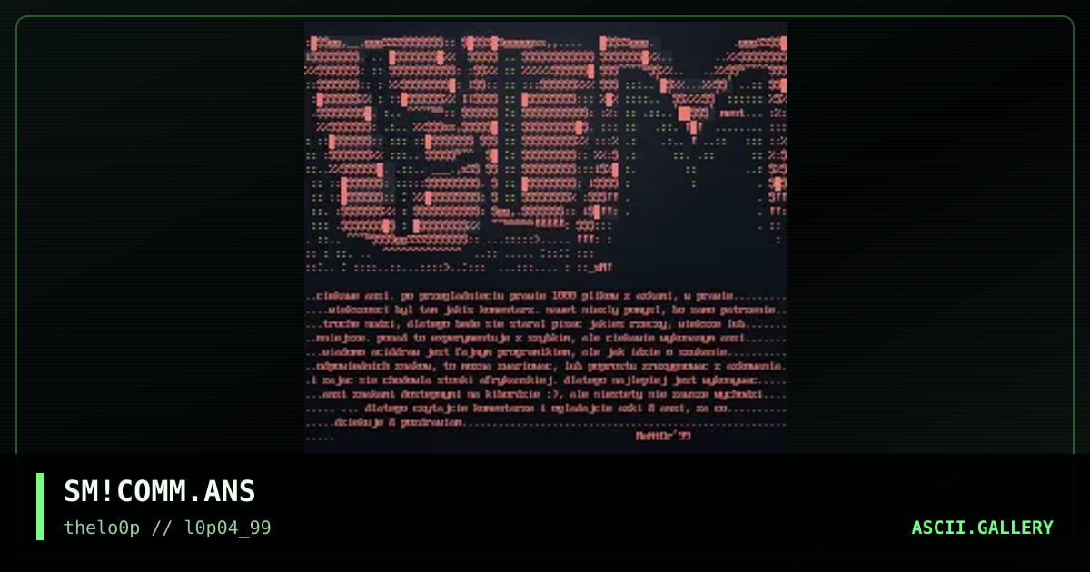 Comment file, by sir mentor, 1999