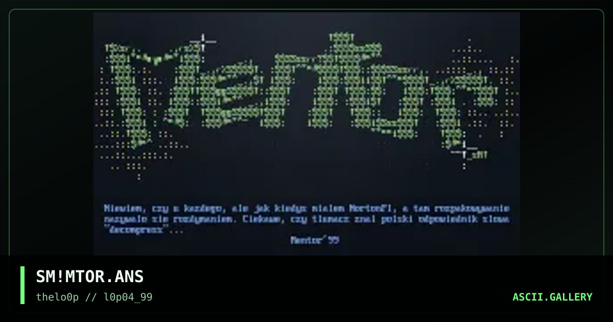 Mentor, by sir mentor, 1999