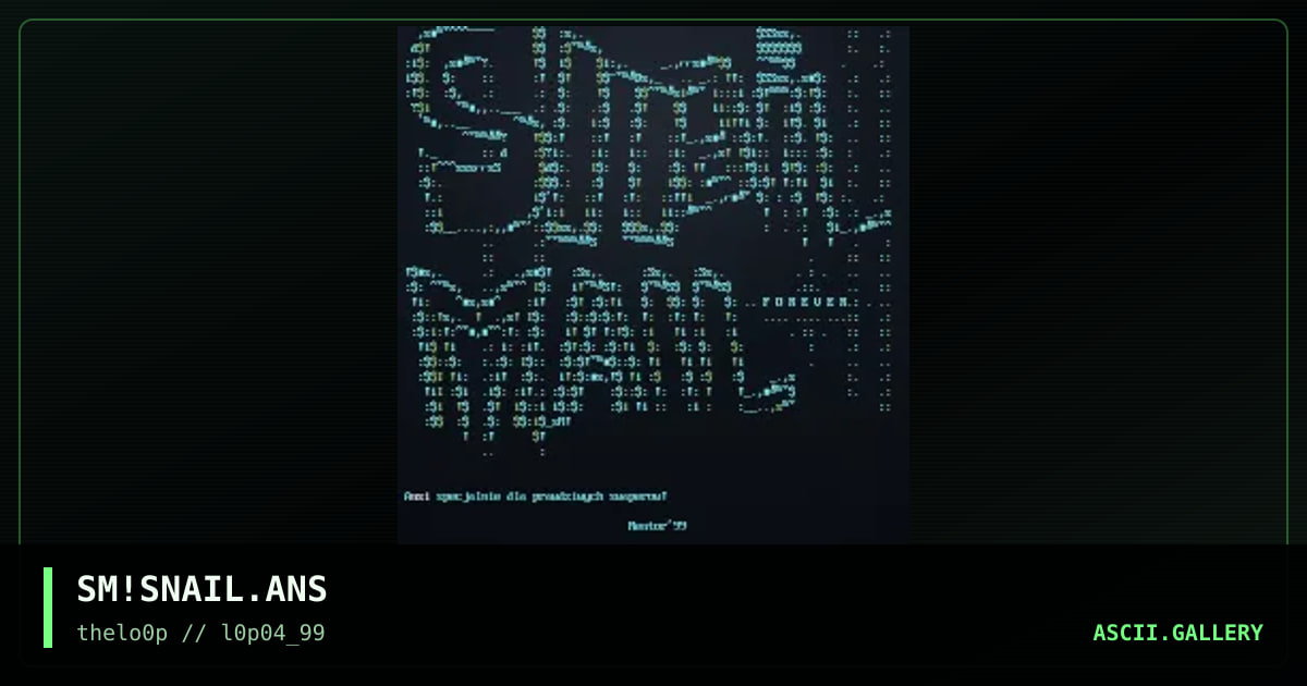 Snail Mail, by sir mentor, 1999