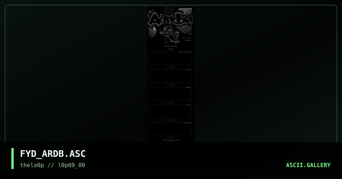 FYD_ARDB.ASC, by floyd, 2000