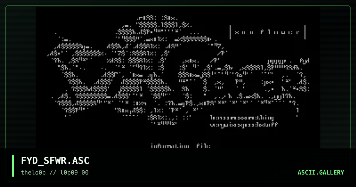 FYD_SFWR.ASC, by floyd, 2000