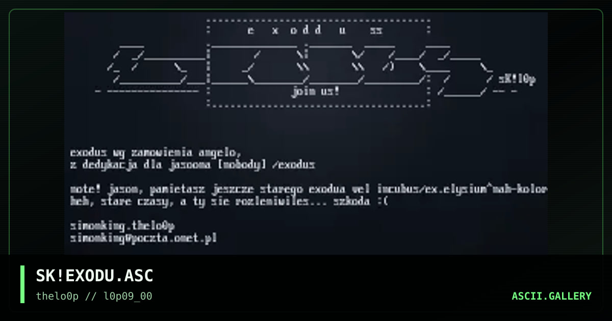 SK!EXODU.ASC, by simonking, 2000