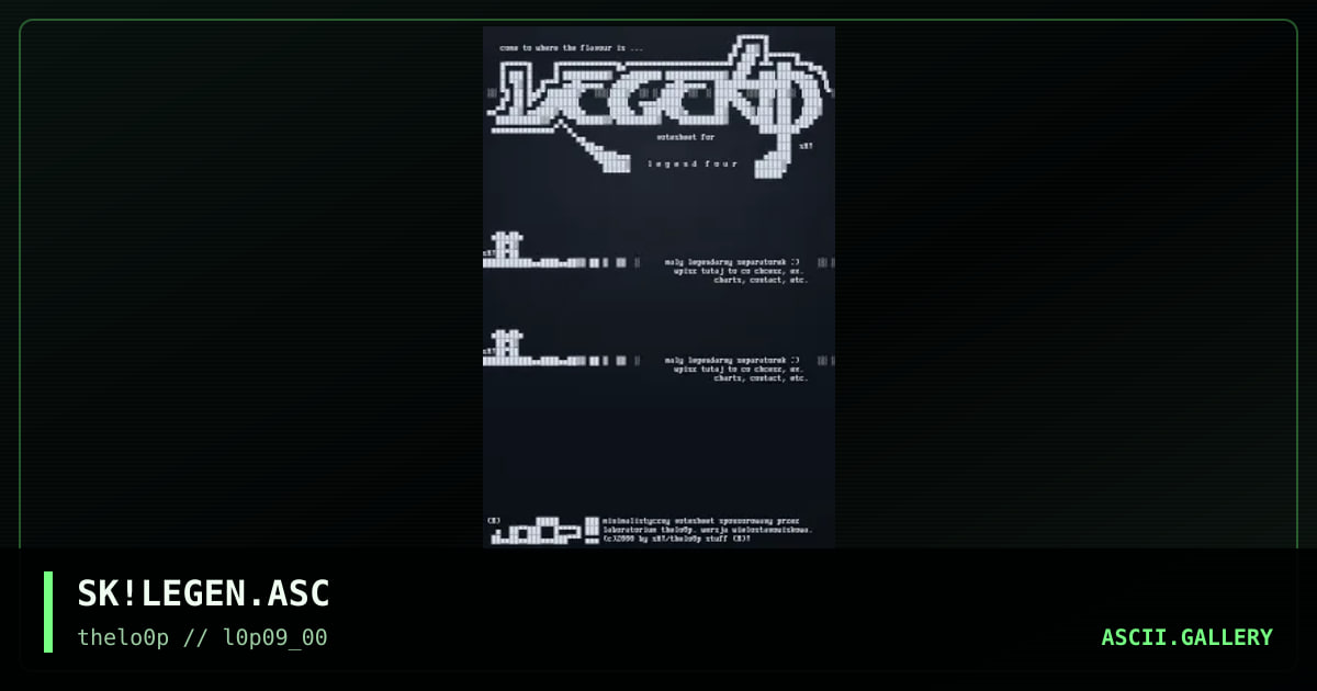 SK!LEGEN.ASC, by simonking, 2000