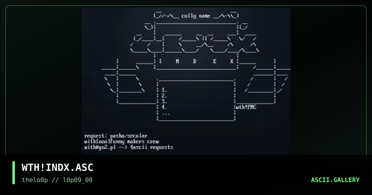 WTH!INDX.ASC, by with, 2000