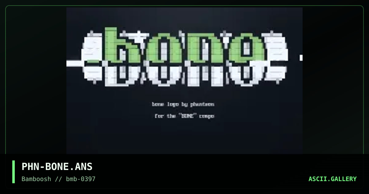Bone, by phanteon, 1997