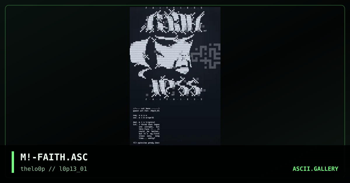 M!-FAITH.ASC, by mike, 2001