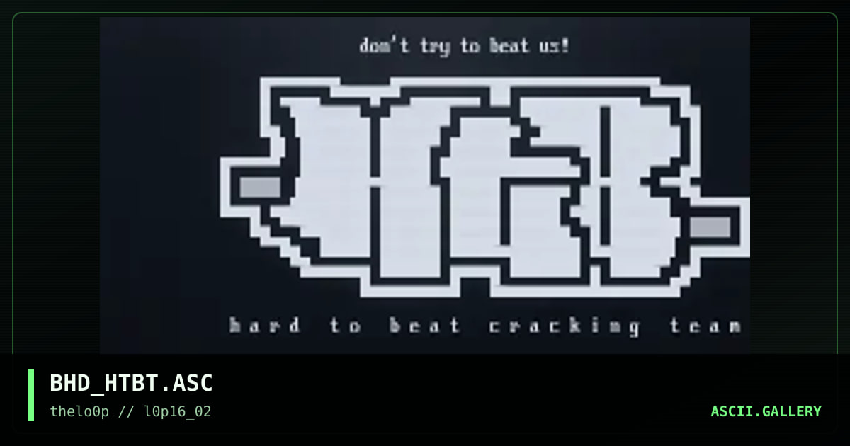 BHD_HTBT.ASC, by butthead, 2002