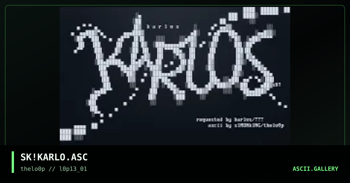 SK!KARLO.ASC, by simonking, 2001