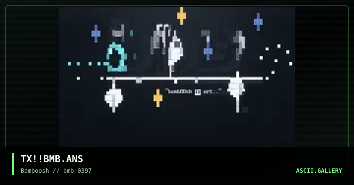 bamboosh IS art!, by tektronix, 1997