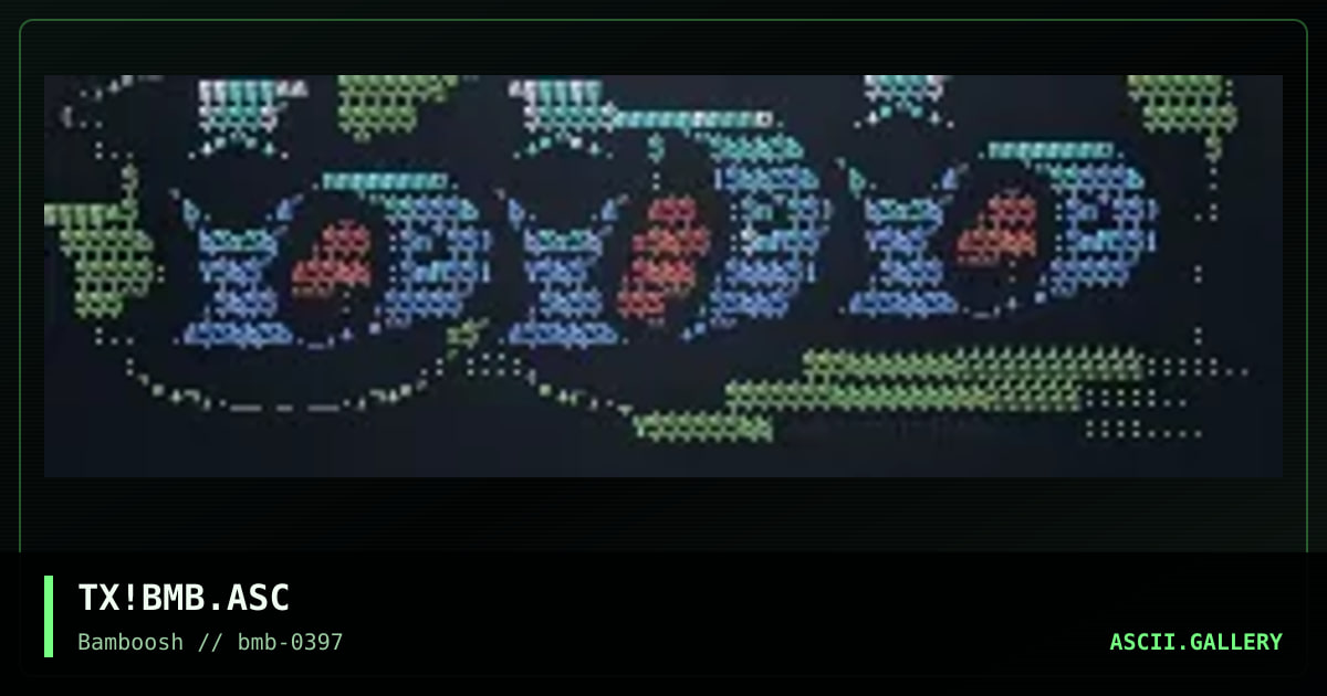 bmb color-ascii, by tektronix, 1997