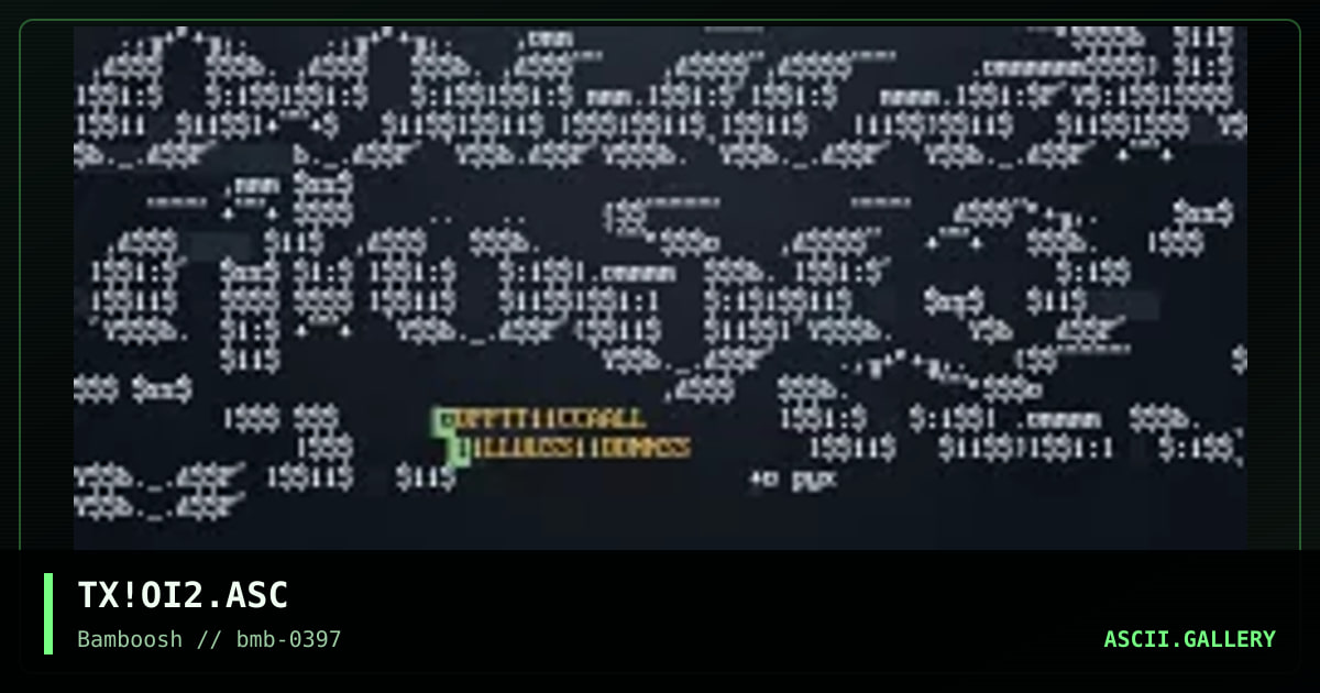 oi color-ascii #2, by tektronix, 1997
