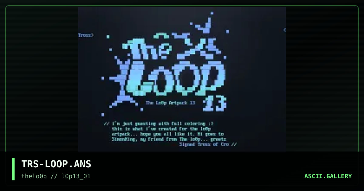 TRS-LOOP.ANS, by tross, 2001