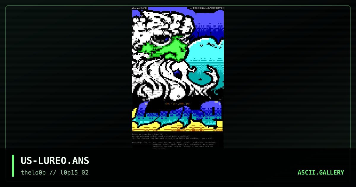 lURE oldschool ansi, by simonking, sharque, 2002