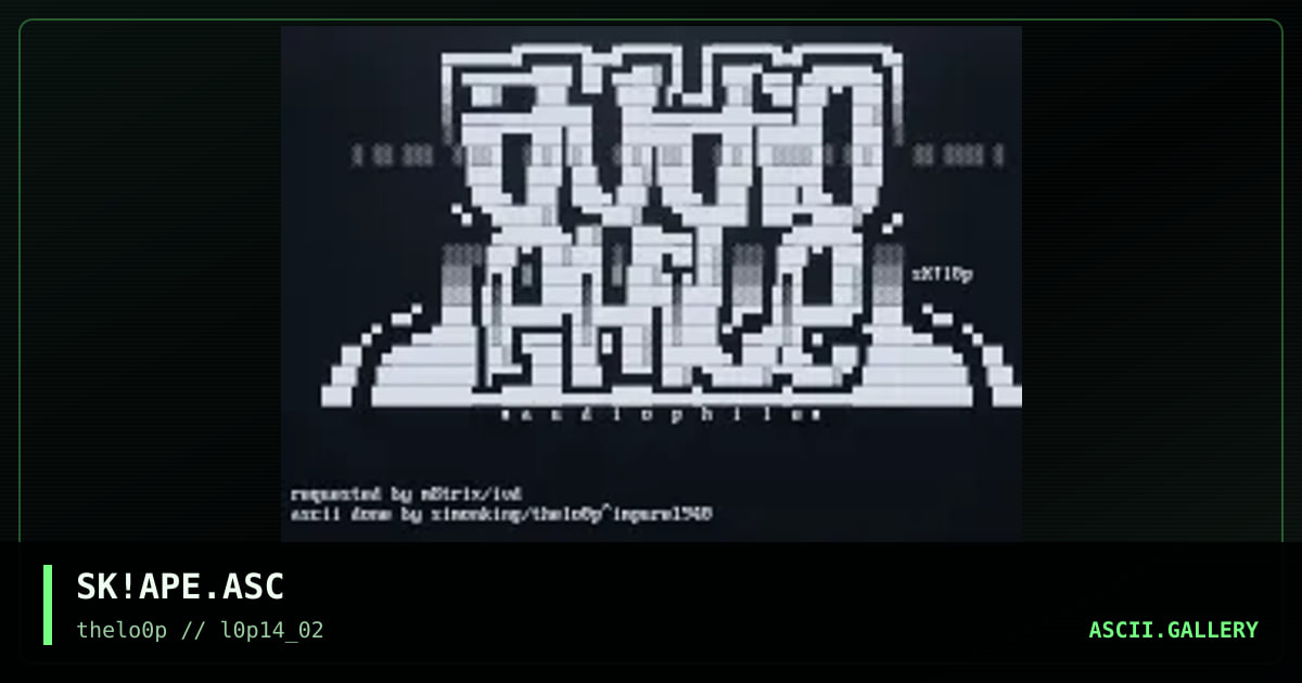 SK!APE.ASC, by simonking, 2002