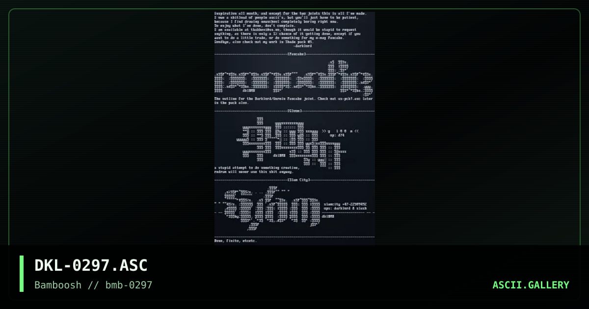 0297 ascii cluster, by darklord, 1997