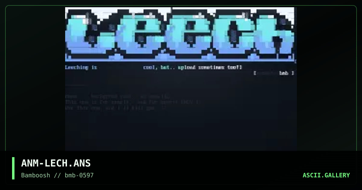 Leech!, by anomite, 1997