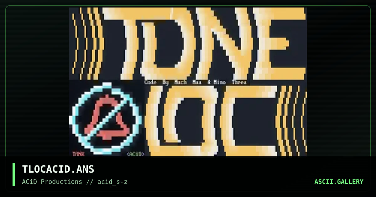 TLOCACID.ANS, by tank, 1990