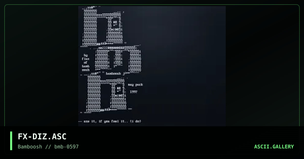 bmb-diz, by flux, 1997