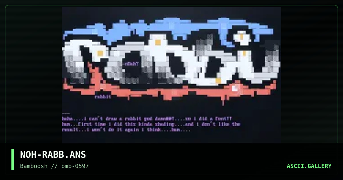 Rabbit, by noah, 1997