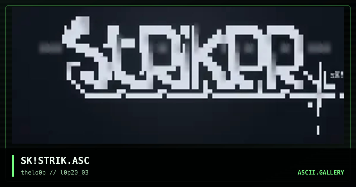SK!STRIK.ASC, by simonking, 2003