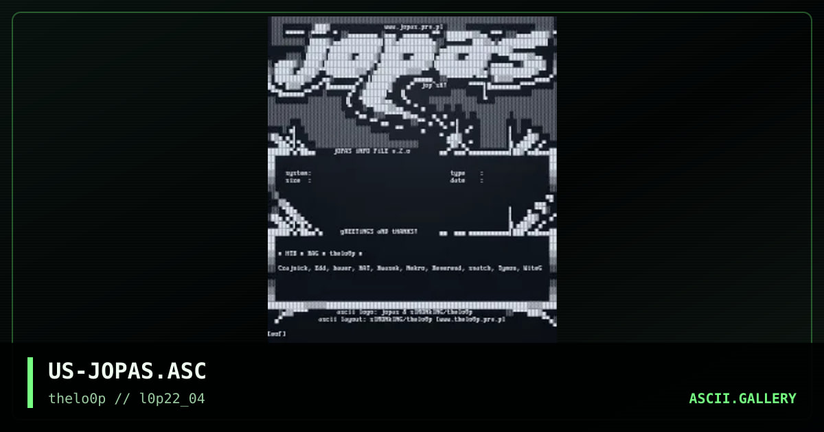 US-JOPAS.ASC, by simonking, jopas, 2004