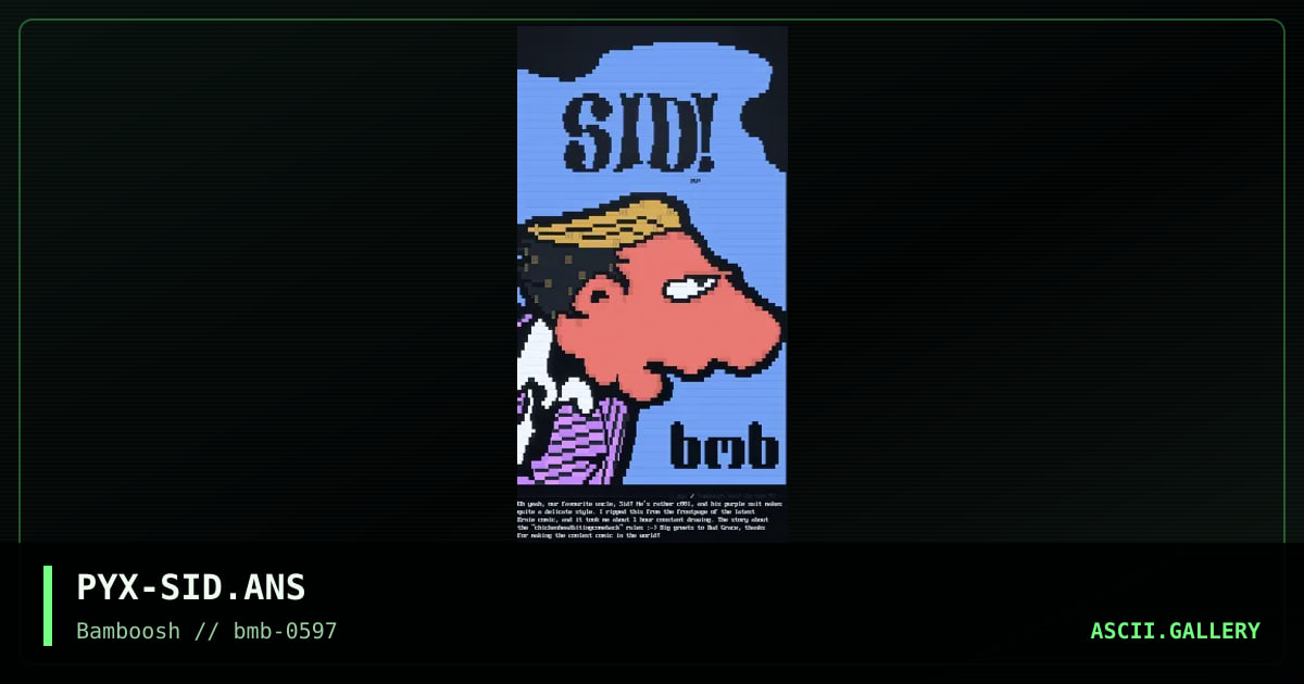 Uncle Sid!, by pyx, 1997