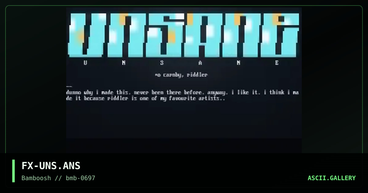 unsane.. what the hell, by flux, 1997