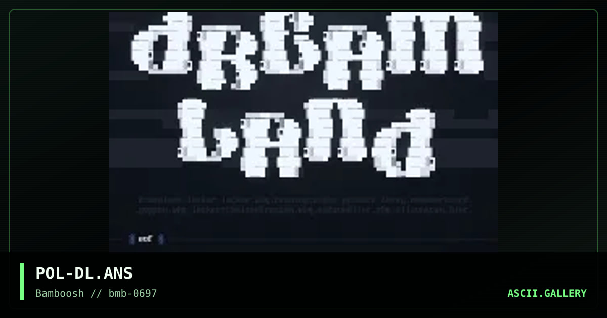 Dreamland login, by poldi, 1997