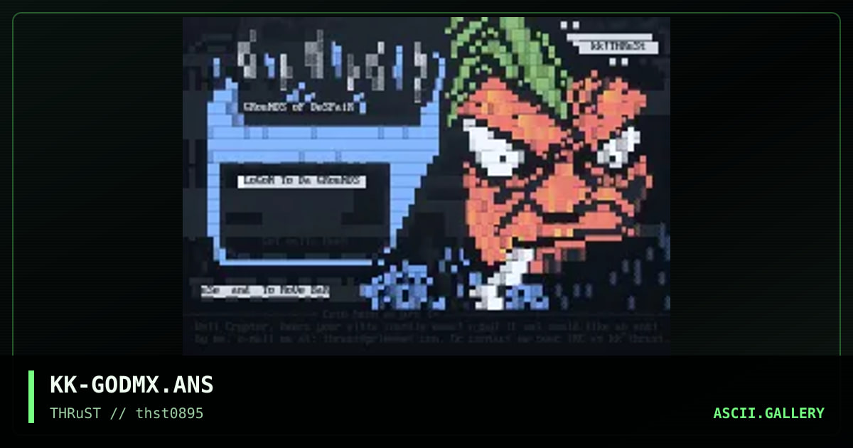 KK-GODMX.ANS, by kamikaze, 1995