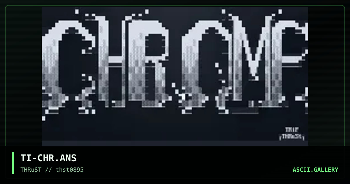 Chrome Logo, by trip, 1995