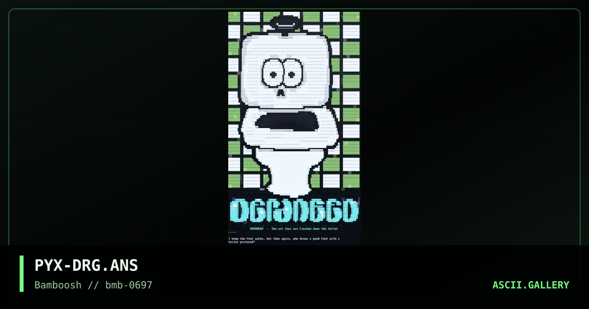 The end of toilet art, by pyx, 1997