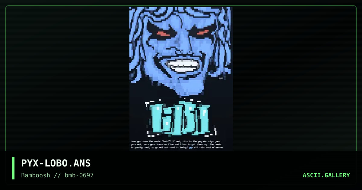lobo comicrip, by pyx, 1997