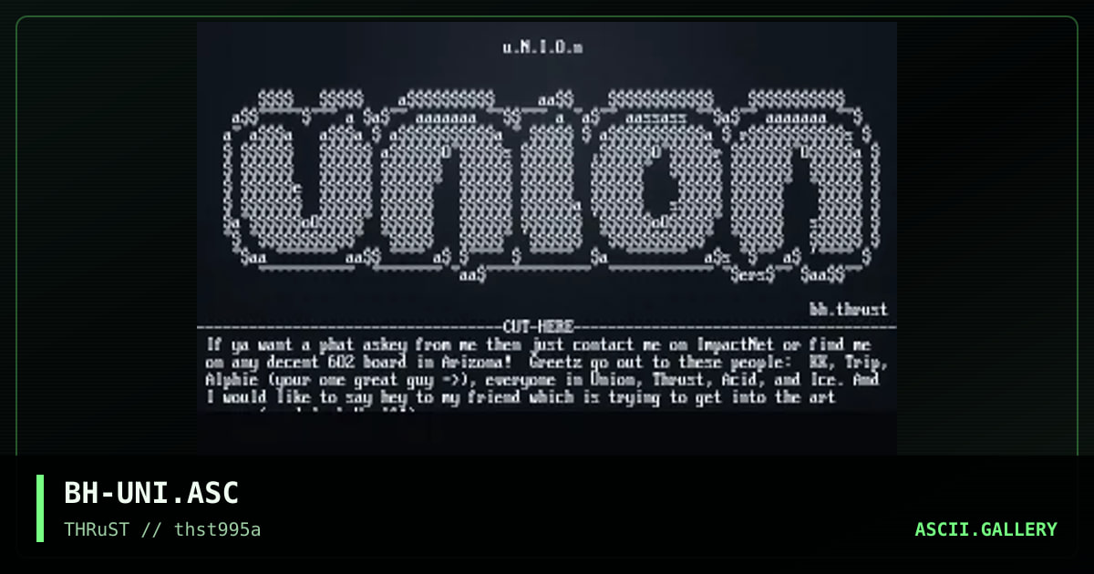 Union, by big hurt, 1995