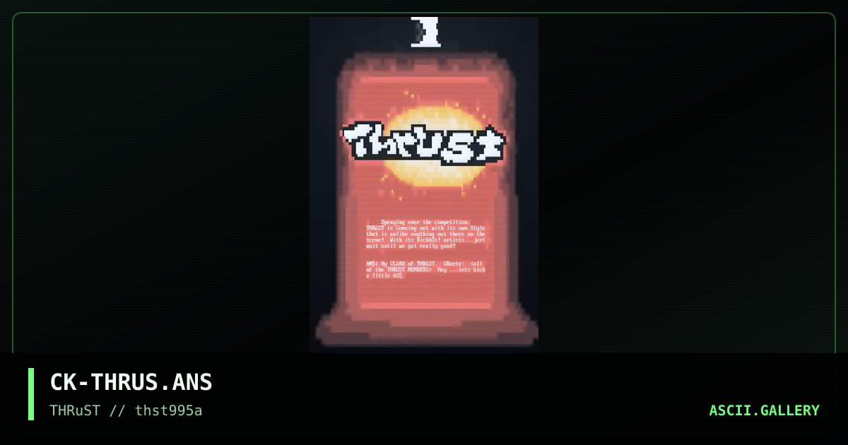 CK-THRUS.ANS, by clark, 1995