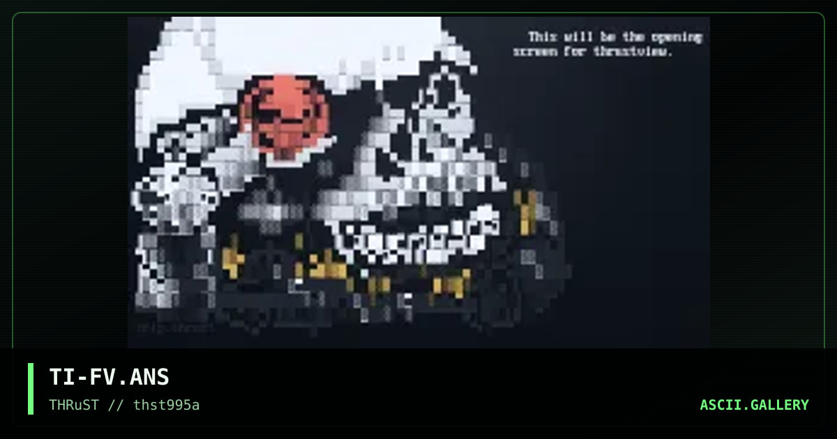 thrustvu opening screen, by trip, 1995