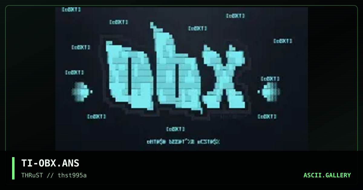 oBXNOXIOUS logo, by trip, 1995