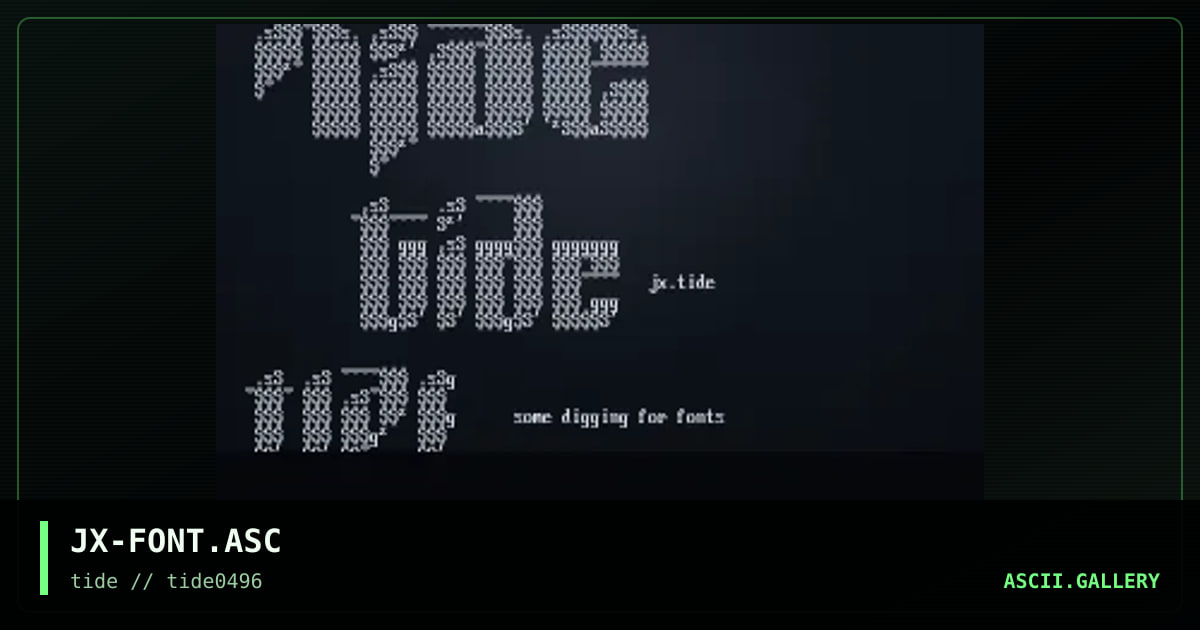 TiDE Fonts, by jinx, 1996