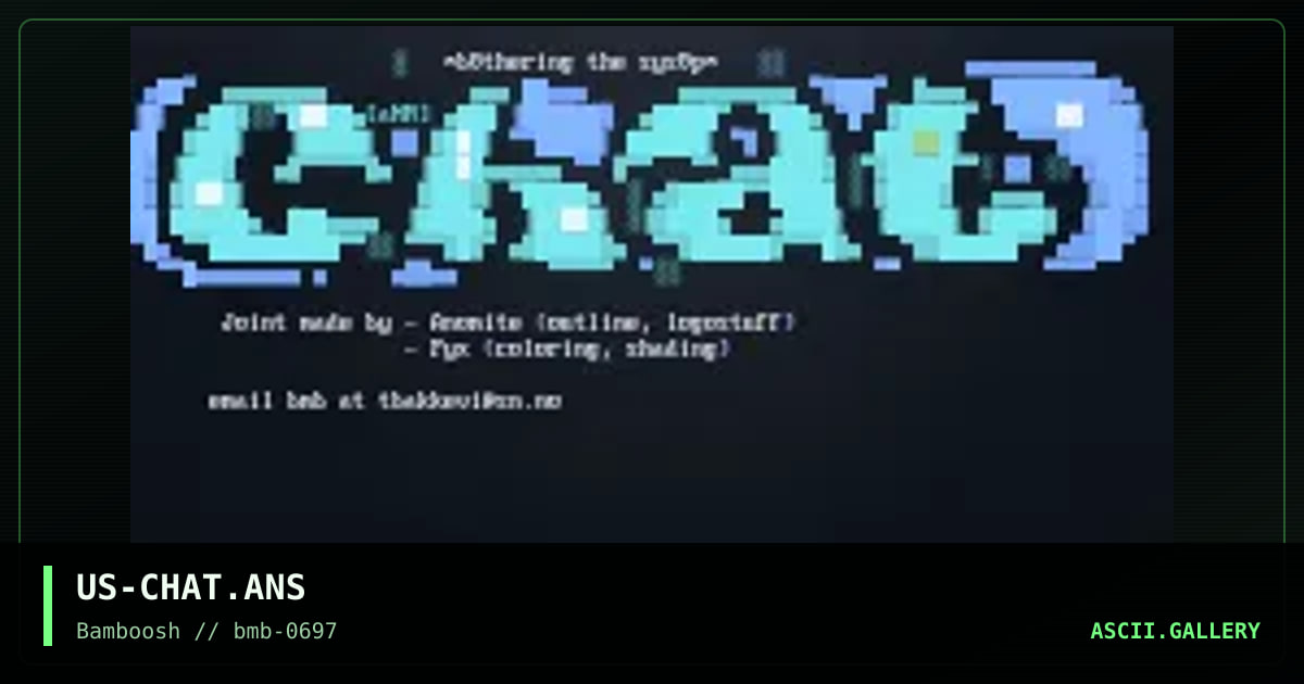 Chat ans.. blah!@@ =), by pyx, anomite, 1997