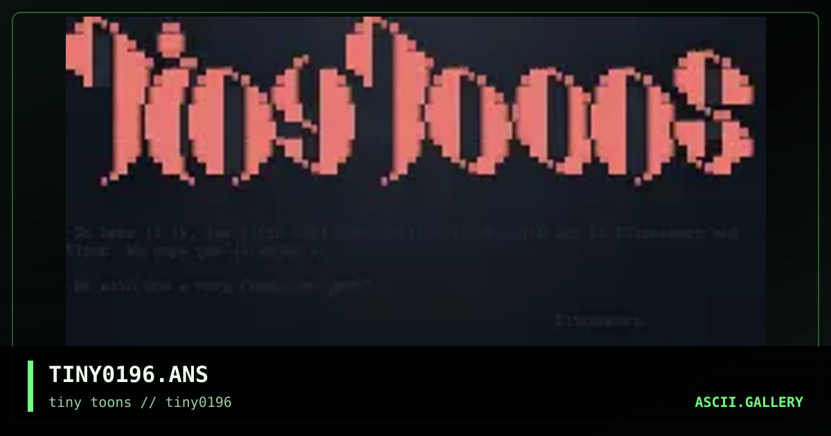 Tiny Toons ansi pack #1, by bisounours, 1996