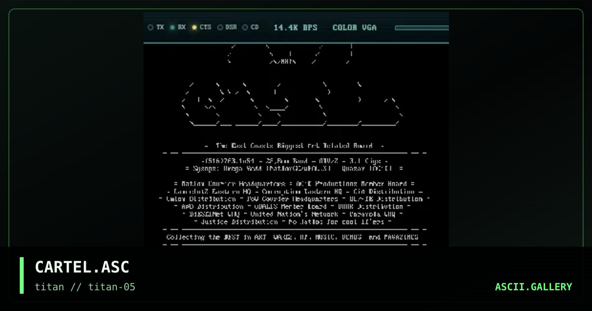 CARTEL.ASC, by untagged, 1994