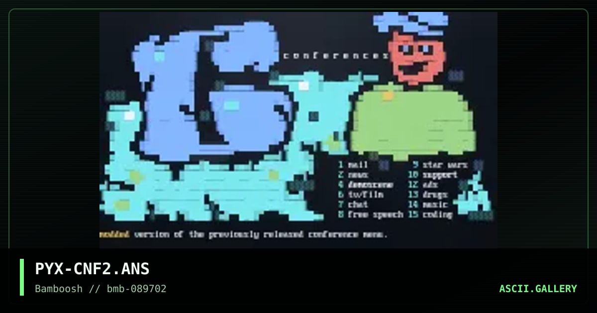 o.i. conf menu, modified, by pyx, 1997