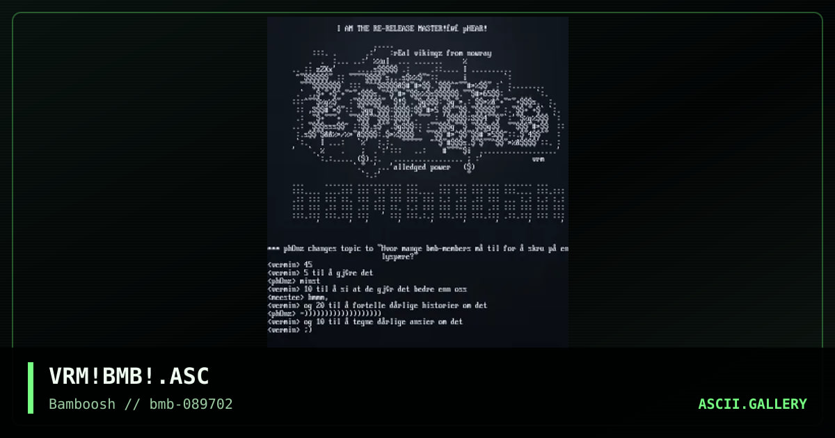 VRM!BMB!.ASC, by vermin, 1997