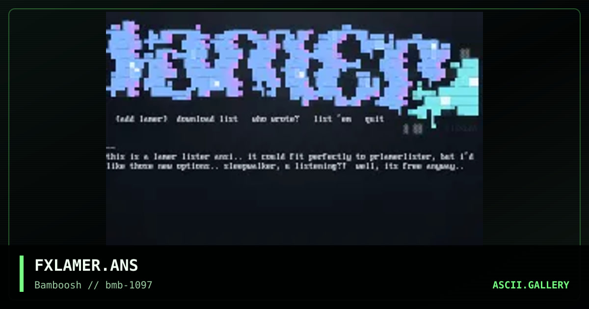 lamers, by flux, 1997