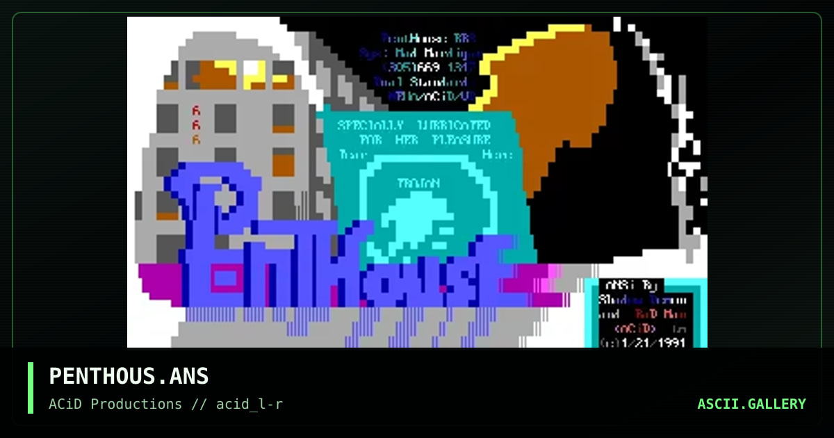 PENTHOUS.ANS, by shadow demon, radman, 1990