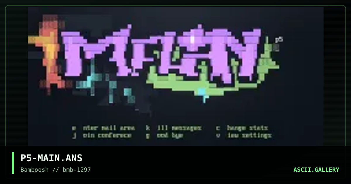 main menu for j-dredd (lucid), by prosthesis, 1997