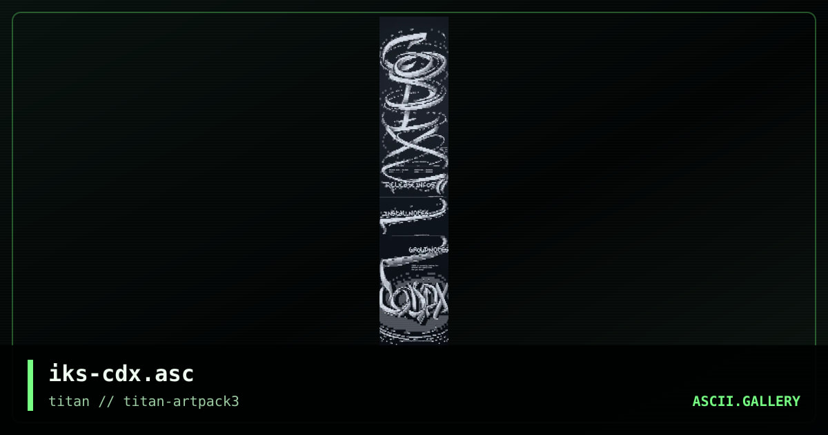 iks-cdx.asc, by iks, 2017