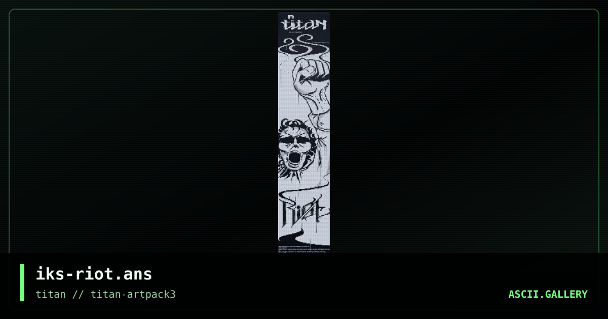 iks-riot.ans, by iks, 2017