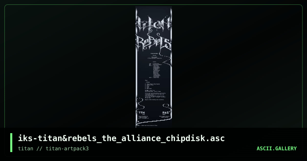 iks-titan&rebels_the_alliance_chipdisk.asc, by iks, 2017
