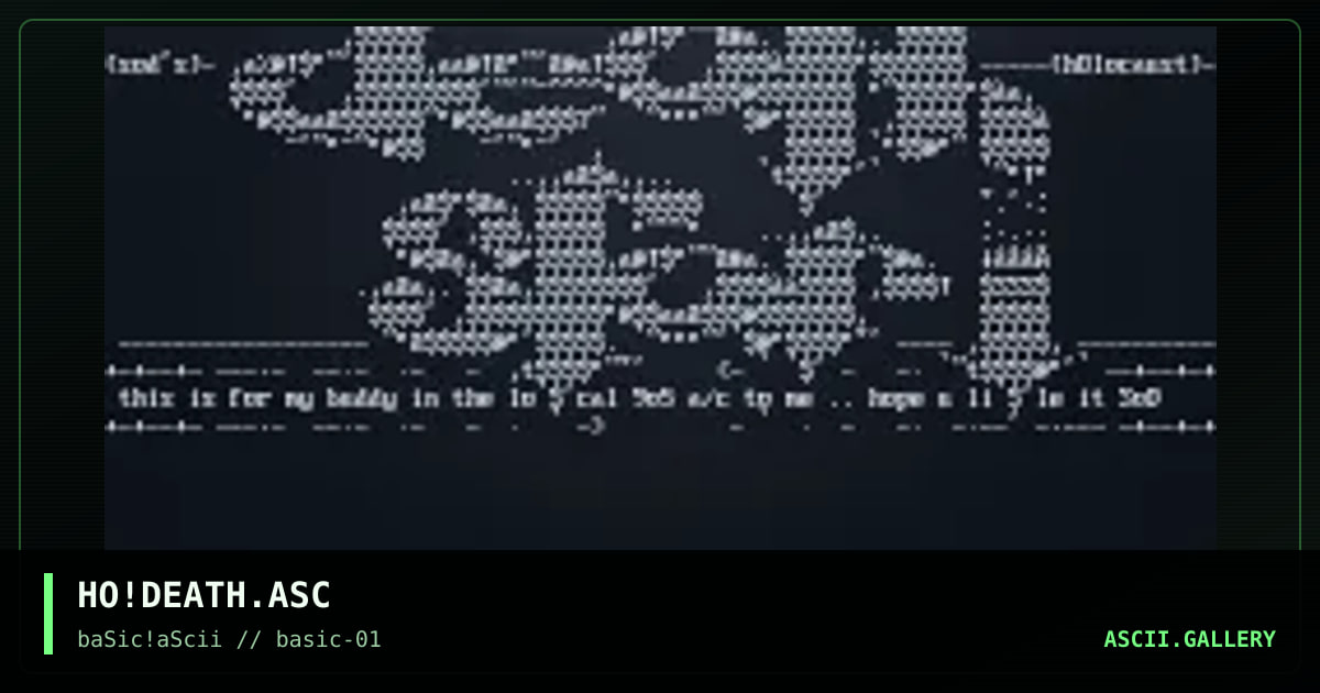 HO!DEATH.ASC, by holocaust, 1996