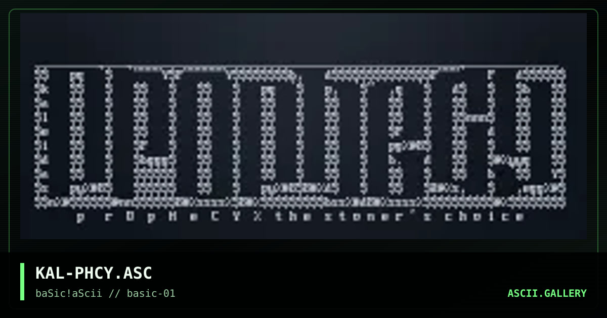 Prophecy, by kaleidas, 1996